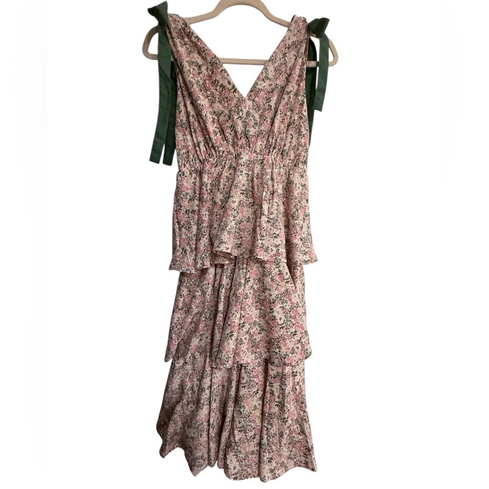 Endless Inspiration Pink Multi Floral Tiered Dress​​​​